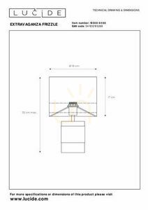Bordslampa Lucide Extravaganza Frizzle rosa guld E14 32 cm 10500/81/66 small 5