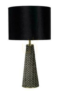 Bordslampa Lucide Extravaganza Velvet svart metall bomull E27 47 cm 10501/81/30 small 1