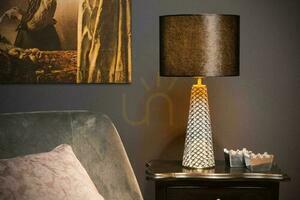 Bordslampa Lucide Extravaganza Velvet svart metall bomull E27 47 cm 10501/81/30 small 2