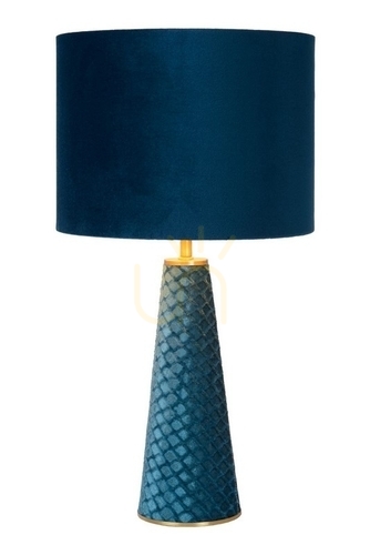 Kontrollera Bordslampa Lucide EXTRAVAGANZA Velours 10501/81/37 E27 Retro Metall Bomull 47 cm