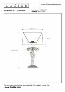 Lucide EXTRAVAGANZA bordslampa guld bomull retro E27 10505/81/02 small 7