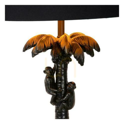 Kontrollera Lucide EXTRAVAGANZA COCONUT bordslampa svart E27 57,5 cm 10505/81/30