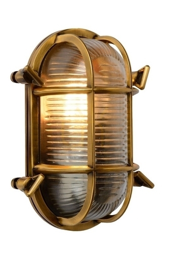 Kontrollera Lucide DUDLEY utomhusvägglampa guld IP65 E27 11891/20/02