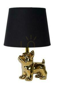 Lucide Extravaganza Sir Winston bordslampa guld porslin linne E14 13533/81/10 small 1