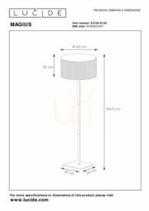 Golvlampa Lucide MAGIUS Rattan Japandi trä svart 03729/81/30 small 7