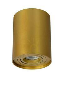 Utanpåliggande takspot Lucide TUBE mattguld GU10 Ø 9,6 cm 22952/01/02 small 1