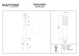 BRONX belysningsstolpe O576FL-01B IP54 Maytoni small 7