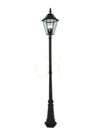 Kontrollera Utomhusstolpe Lutec London Solar brun 3-ljus aluminium/glas 22,7 cm 6951301189