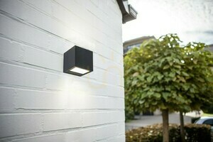 Utomhusvägglampa Lutec Gemini LED antracit aluminium 9W 5189114118 small 2