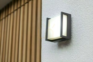 Vägglampa utomhus Lutec QUBO LED 8W antracit aluminium 5195401118 small 1