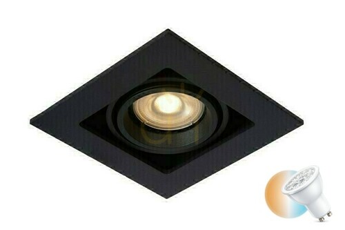 Kontrollera Taklampa Lucide CHIMNEY svart aluminium GU10 1x50W 09926/01/30