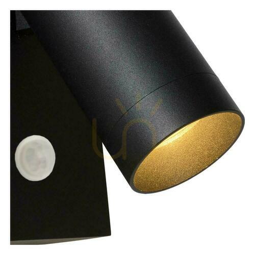 Kontrollera Utomhusvägglampa med rörelsesensor Lucide Taylor svart IP54 GU10 09831/01/30
