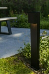 Outdoor Post Light Lutec Gemini XF svart aluminium LED 65 cm 7104002012 small 1