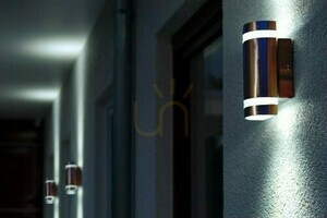 Vägglampa utomhus Lutec Focus 2-ljus rostfritt stål silver 5604021001 small 1