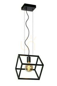 Lucide FABIAN svart pendellampa metall vintage 00425/01/30 small 0