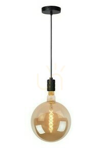Lucide JOVA svart vintage pendellampa E27 metall 08426/01/30