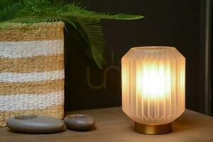 Bordslampa Lucide SUENO guld glas E14 45595/01/31 small 2