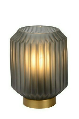 Kontrollera Bordslampa Lucide SUENO grå glas E14 45595/01/51