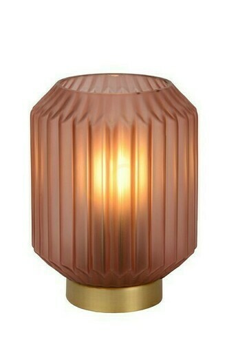 Kontrollera Bordslampa Lucide SUENO rosa glas E14 45595/01/66