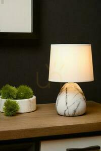 Lucide MARMO bordslampa vit keramik linne Japandi 47508/81/31 small 3
