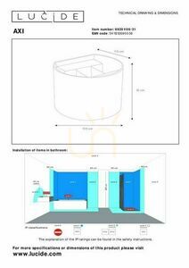 Vägglampa Lucide AXI vit LED IP54 badrum 69201/06/31 small 4