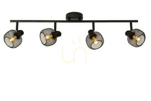 Kontrollera Spotlight Lucide MAREN svart metall 4 ljuspunkter 76 cm 77978/04/30