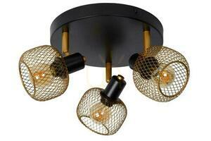 Spotlights Lucide MAREN 3-ljus vintage guld svart metall 77978/13/02 small 1