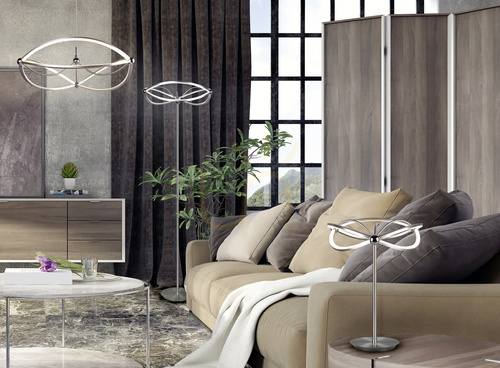 Kontrollera LED-bordslampa Trio CHARIVARI 521210107, matt nickel, 3000 K
