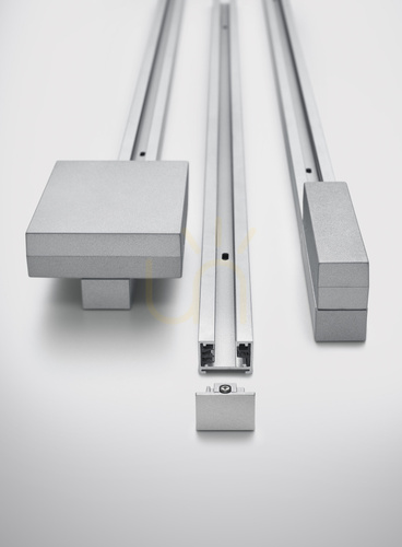 Kontrollera TRIO DUOline 703087 ändlock för belysningsskena, titanfärgade, 2 st