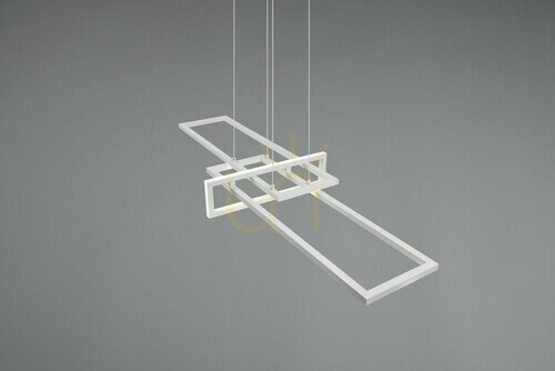Kontrollera Trio SALINAS LED-pendellampa 320310331, mattvit, 110 cm, 4000 K