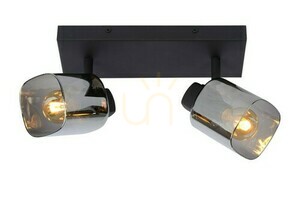 Spotlights Lucide ALION svart metall retro 2-ljus E14 17999/02/30 small 0