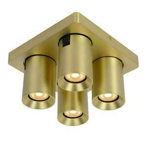 Plafond Lucide NIGEL guld 4-ljus GU10 20 cm 09929/20/02 small 2