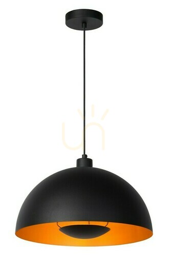 Kontrollera Pendellampa Lucide SIEMON svart stål E27 40 cm 45496/01/30