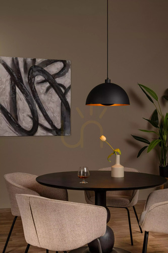 Kontrollera Pendellampa Lucide SIEMON svart stål E27 40 cm 45496/01/30