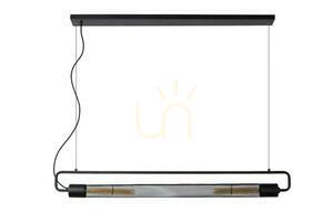 Taklampa Lucide CALIXT svart metall vintage 2-ljus 05433/02/30 small 1