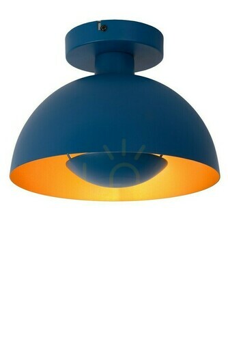 Kontrollera Plafond Lucide SIEMON blå stål 25 cm 45196/01/35