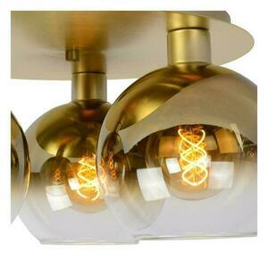 Plafond Lucide Marius 3-ljus guld metall glas 50 cm 74114/03/02 small 3