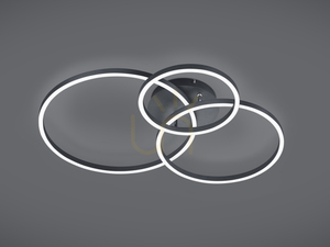 Trio WINONA 670810632 LED-plafond, mattsvart, RGBW, med fjärrkontroll small 5