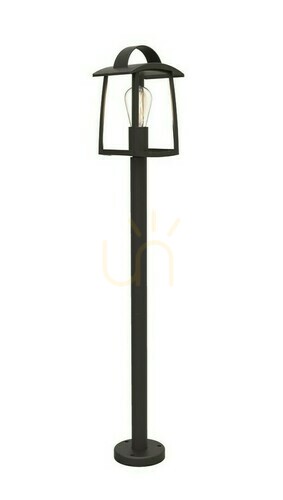 Kontrollera Ljusstolpe Lutec Kelsey svart 103,5 cm aluminium glas 7273605012