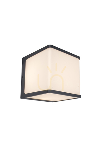 Kontrollera Vägglampa utomhus Lutec DOBLO antracit LED 24W 15x15 cm 5105001125