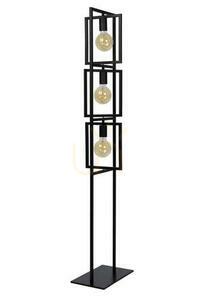 Golvlampa Lucide LUUK svart metall vintage 3-ljus E27 00726/03/30 small 1