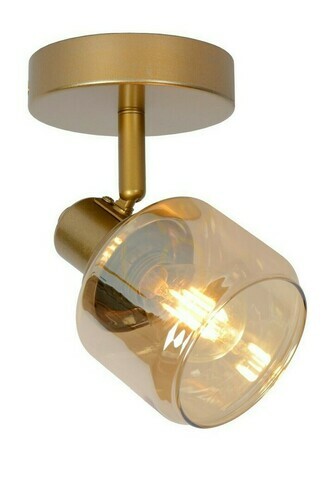 Kontrollera Lucide BJORN vägglampa guld glas metall E14 77979/01/02