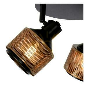 Spotlight Lucide RAFA svart guld 3-armad vintage metall E14 77980/13/30 small 4