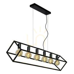 Taklampa Lucide FABIAN svart metall 6-arm E27 120 cm 00425/06/30 small 5