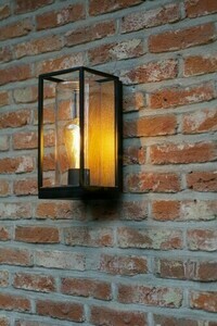 Vägglampa för utomhusbruk Lutec FLAIR svart/trä 26 cm 5288814012 small 3