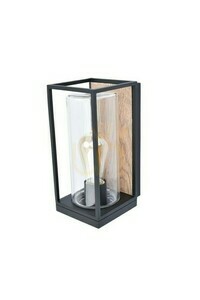 Vägglampa för utomhusbruk Lutec FLAIR svart/trä 26 cm 5288814012 small 0