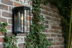 Utomhusvägglampa Lutec FLAIR svart aluminium glas 28,5 cm 6988804012 small 1