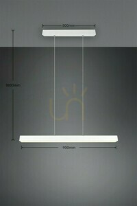 Trio DUOline PAROS 73043131 pendellampa för skena, matt vit, LED 29 W, 90 cm small 4