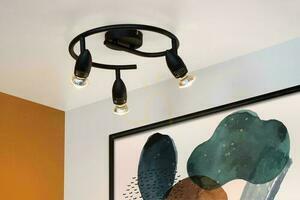 Spotlight Lucide CARO 3 lampor svart metall GU10 plafond 13955/03/30 small 2