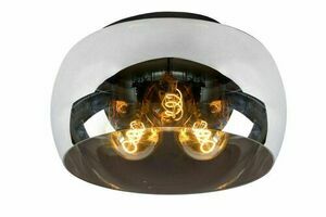 Plafond Lucide Olivia grå glas metall 40 cm 3-ljus 45101/40/65 small 0